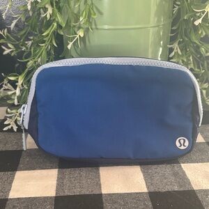 lululemon athletica Blue and Light Gray Belt Bag